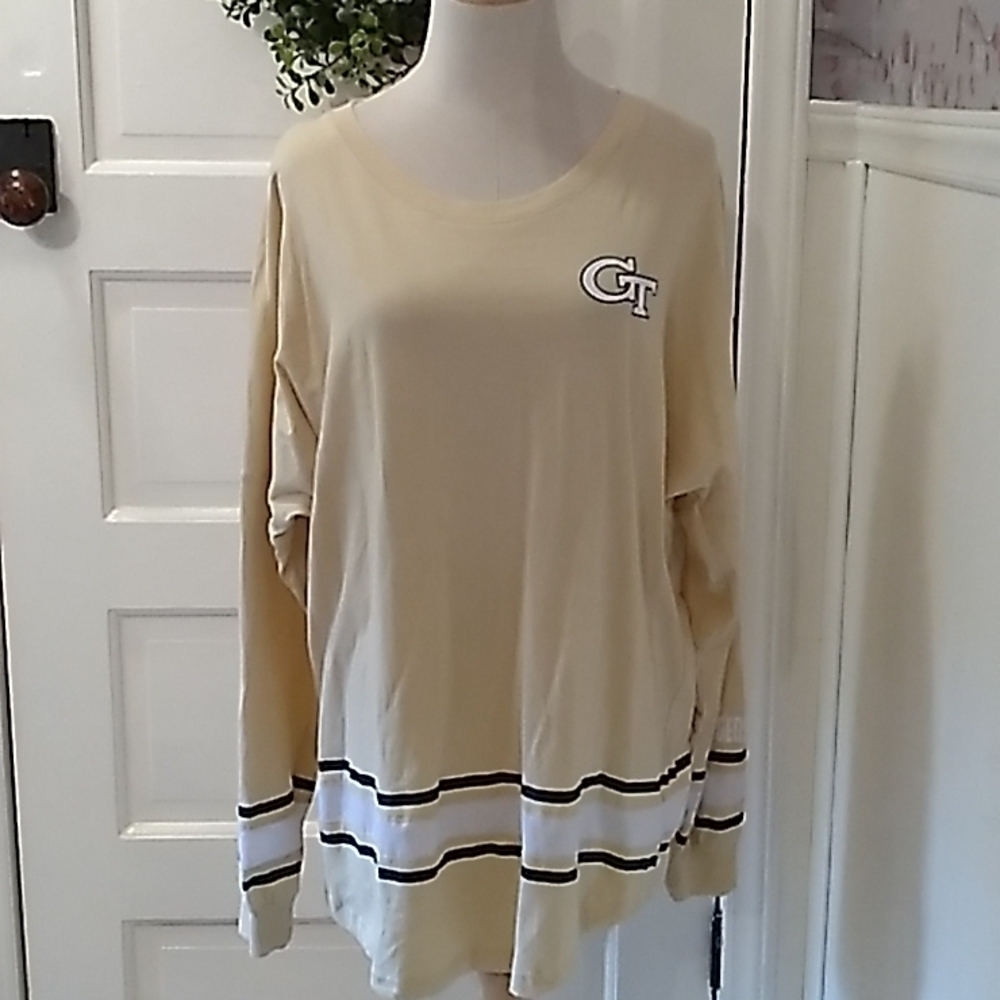 Georgia Tech Colosseum yellow long sleeve tee shirt